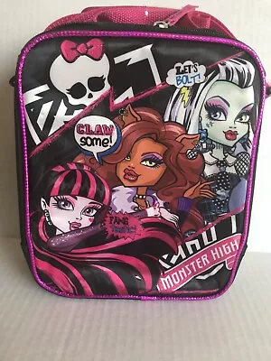 Monster High Lunch Box Thermal Bag DracuLaura Clawdeen Frankie Stein • $9.99