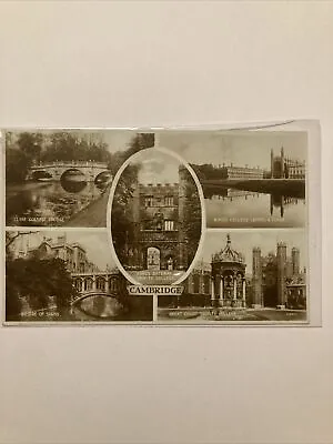 Cambridge Multiview Postcard - Valentines - Posted 1940 • £0.99