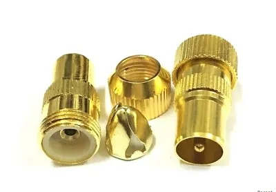 TV Cable Coax Connector Male Plug 6/7mm X1 FM Coaxial  RG6 WF100 Gold • £3.25