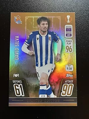 Topps Match Attax 2021/22 David Silva Limited Edition Trading Card LE28  • £1.75