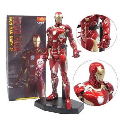 CRAZY TOYS Marvel Avengers IRON MAN MK45 12  FIGURE 1/6TH Model Statue Display • £55.99