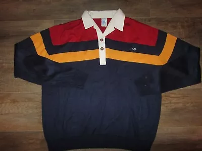 Vintage OP Weather Wear Long Sleeve Rugby Polo Shirt L Skiing Casual Lounge Rare • $65.86