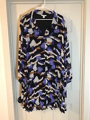 Nine West Plus Size Flowy Dress 3X Multi Color • $19.50