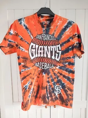 San Francisco Giants Baseball Tie Dye Medium Liquid Blue Tee Shirt • £19.99