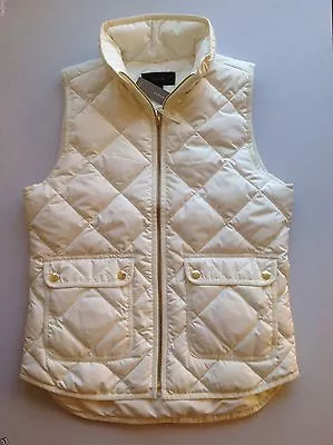 J. Crew Excursion Quilted Down Vest NWT Color: Bright Ivory Size: XXS-L • $81.75