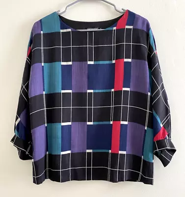 Marimekko Black Wool Dolman Sleeve Top - Size M • $45