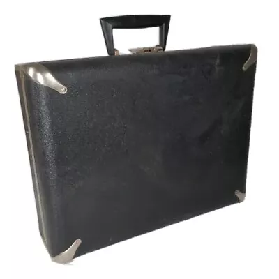 Vintage Samsonite Briefcase Black Hardshell Attache Case Atomic Age EUC (W/ Key) • $48.99