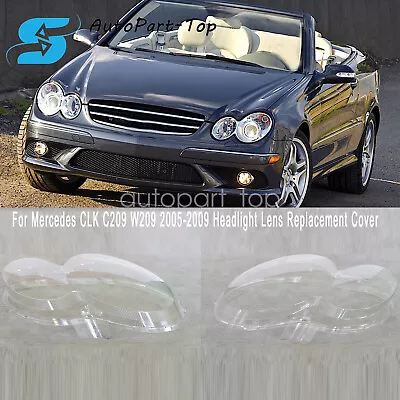 For Mercedes CLK C209 W209 2005-2009 Headlight Lens Replacement Cover Left+Right • $176.69