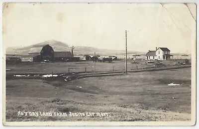 1919 Judith Gap Montana - REAL PHOTO Farm & Buildings - Vintage Postcard • $15
