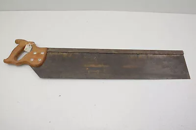 $24.99 • Buy Vintage Backsaw Antique Tool Farm Carpentry Decor Mitre Tenon Back Saw
