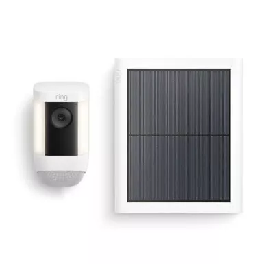 Ring Spotlight Cam Pro Wireless Outdoor Security Video Camera +Solar Panel White • $359