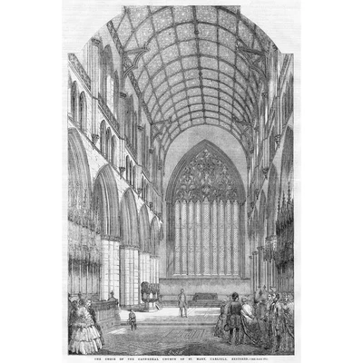 £12.99 • Buy CARLISLE Choir Of The Cathedral Church Of St Mary - Antique Print 1857