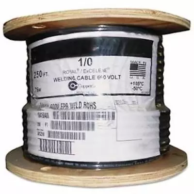 2 1/0 & 2/0 Gauge AWG Welding Lead & Car Battery Cable Copper Wire Black 25FT • $82