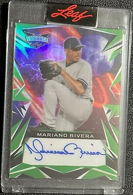 Mariano Rivera 2023 Leaf Vibrance Base Auto Green Prismatic 12/12 Yankees • $21.50