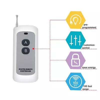 1000m Long Range Universal Wireless Remote Control Switch Transmitter 12V 433Mhz • £7.22