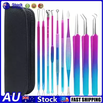 $16.35 • Buy AU 10pcs Acne Removal Tool Kit Pro Blackhead Remover Face Pimple Needle Clip