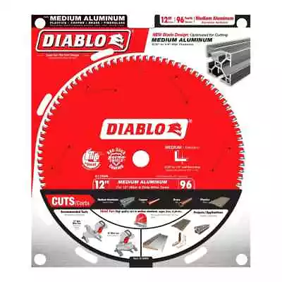 Diablo 12  X 96T Medium Aluminum Saw Blade (D1296N) • $45