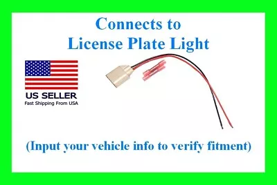 Fits Ford F150 F250 Etc License Plate Light Lamp Connector Harness Plug Pigtail • $19.99