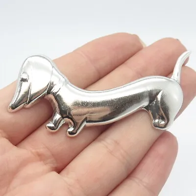 925 Sterling Silver Vintage Mexico Dachshund Dog Pin Brooch • $79.95