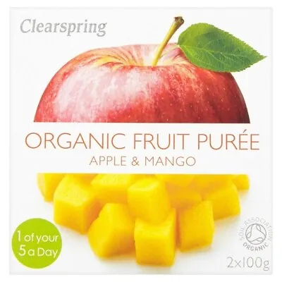 Clearspring Organic Apple & Mango Puree 2 X 100g • £3.19