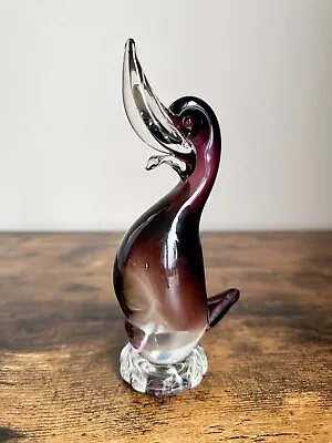 VTG Murano Barbini Venetian Art Glass Long Open Billed Duck Sculpture Figurine • $85