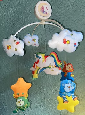 Vintage RAINBOW BRITE Doll Musical Baby Crib Mobile Cloud Sprite Star Unicorn • $19.99