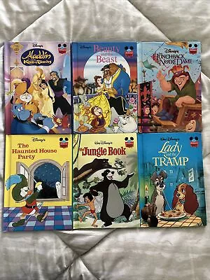 Lot Of 6 Vintage Walt Disney Wonderful World Of Reading HC Book Club Editions • $16