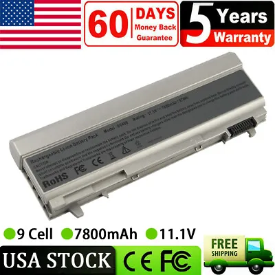 For Dell 4M529 W1193 Latitude E6400/E6410/E6500/E6510 9 Cell 87WH Laptop Battery • $23.99