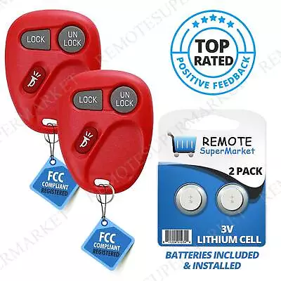 Replacement For GMC Sierra Sonoma Yukon Remote Car Keyless Key Fob Pair Red • $13.45