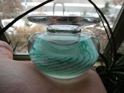 Vintage Collectible Candle Holder Paperweight Decorative Art Glass • $18.99