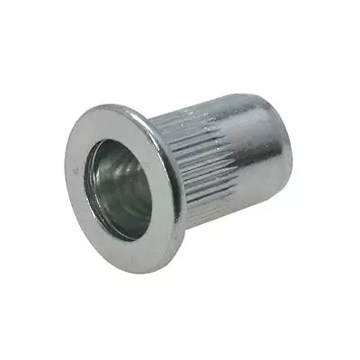 Pack Size 10 Zinc Large Flange M6 Splined Nutsert 0.8 ~ 3mm Grip Rivnut Insert • $9