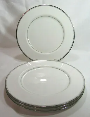 Mikasa Fine China Vintage BRIARCLIFFE Four (4) Dinner Plates Platinum VGC • $65