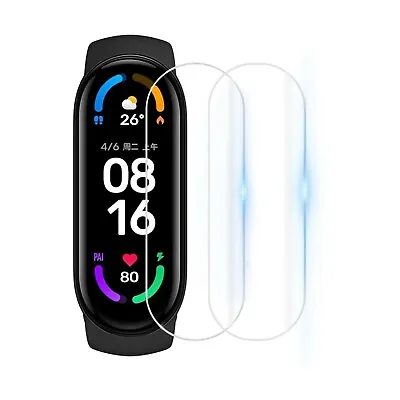 $9.99 • Buy 2pcs Tempered Film For Xiaomi Mi Band 6 Screen Tempered Film M6  Smart Watch AU
