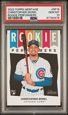 2023 Topps Heritage Rookie Performers #RP15 Christopher Morel RC PSA 10 GEM MINT • $24.99