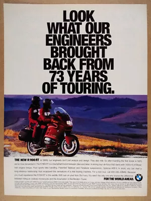 1996 BMW R1100RT Motorcycle Vintage Print Ad • $8.29