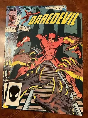 Lot Of 2 Marvel Daredevil #213 & 214 Copper Comic Books 1984-85 Mazzucchelli Art • $0.99