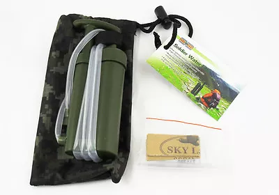 Mini Soldier Portable Water Filter F Outdoor Survival Hiking Climing Camping G2 • $32.95