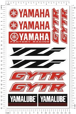 YZF Yamalube GYTR Motorcycle Stickers Laminated Decals YZF-R1 YZF-R6 YZ-F 450 • $9.38