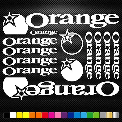 Fits  Orange Vinyl Decal Stickers Sheet Bike Frame Cycle Cycling Bicycle  • £7.30