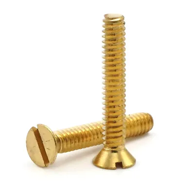 #12-24 | Brass Slotted Flat Head Machine Screws - Select Length & Qty • $1241