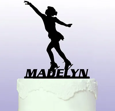 £9.60 • Buy Personalised Female Ice Skater Acrylic Cake Topper