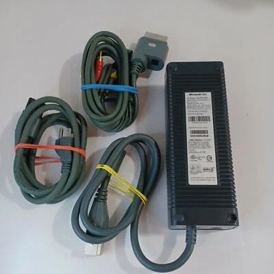 $29.99 • Buy Microsoft Xbox 360 203W AC Brick Power Supply Adapter HP-AW203EF3 LF & AV Cables