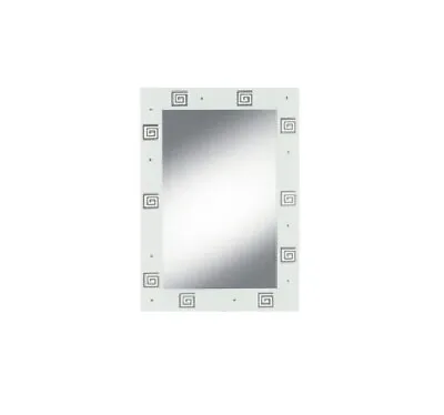 Kristall-Form Silk Screen Printed Rectangular Lima 50x70 Cm Home Decor Mirror • £15.69