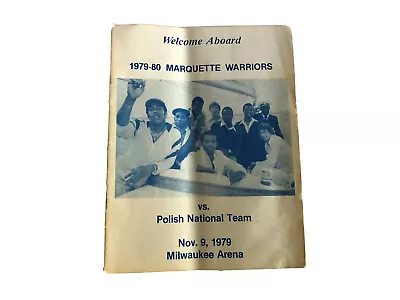 1979-1980 Marquette Warriors Vs Polish National Team NCAA Basketball Program G4  • $12.71