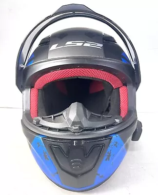 Ls2 Men's Rapid Motocycle Helmet Deadbolt Matte Black / Blue Full Face - Large • $120