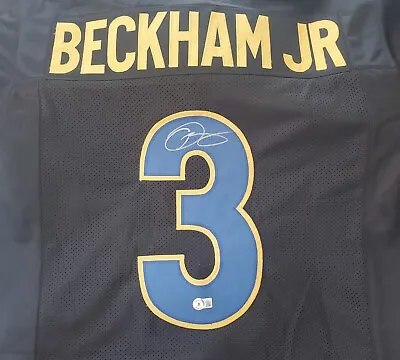 Los Angeles Rams Odell Beckham Jr. Signed Black Pro Style Jersey.  Beckett • £124.50