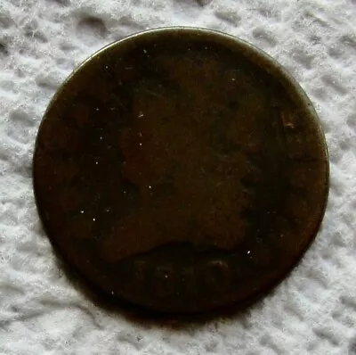 1810 1/2C Classic Head Half Cent Early Rare Key Date Well Worn Full Date Brown • $49.95