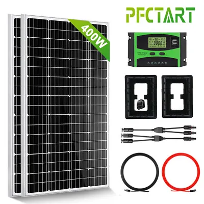 PFCTART 100W 200W 400W Solar Panel Kit With Mounting Brackets Caravan RV Camper • £199.98