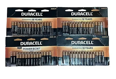 LOT OF 96 Duracell  AAA Alkaline Batteries - 4 X 24 = 96 Count EXP: 2030 • $39.99