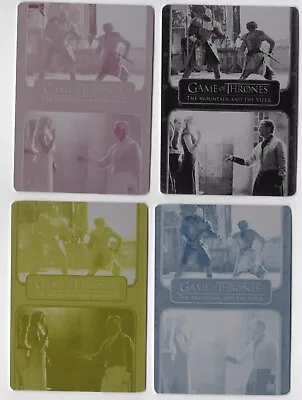 Mountain/Daenerys GAME OF THRONES Complete Series 4 Card Printing Plate Set #38 • $149.99